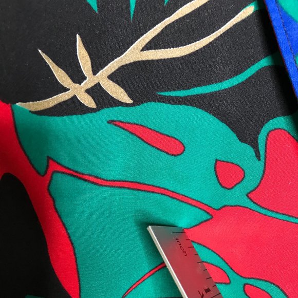 Vintage Tan F Jay Blazer Skirt Suit Tropical Pleated 8 - Picture 9 of 13